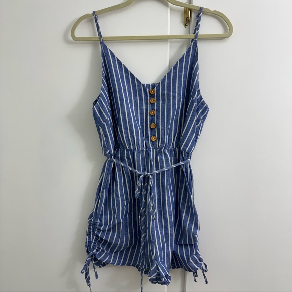 Blue Striped Romper